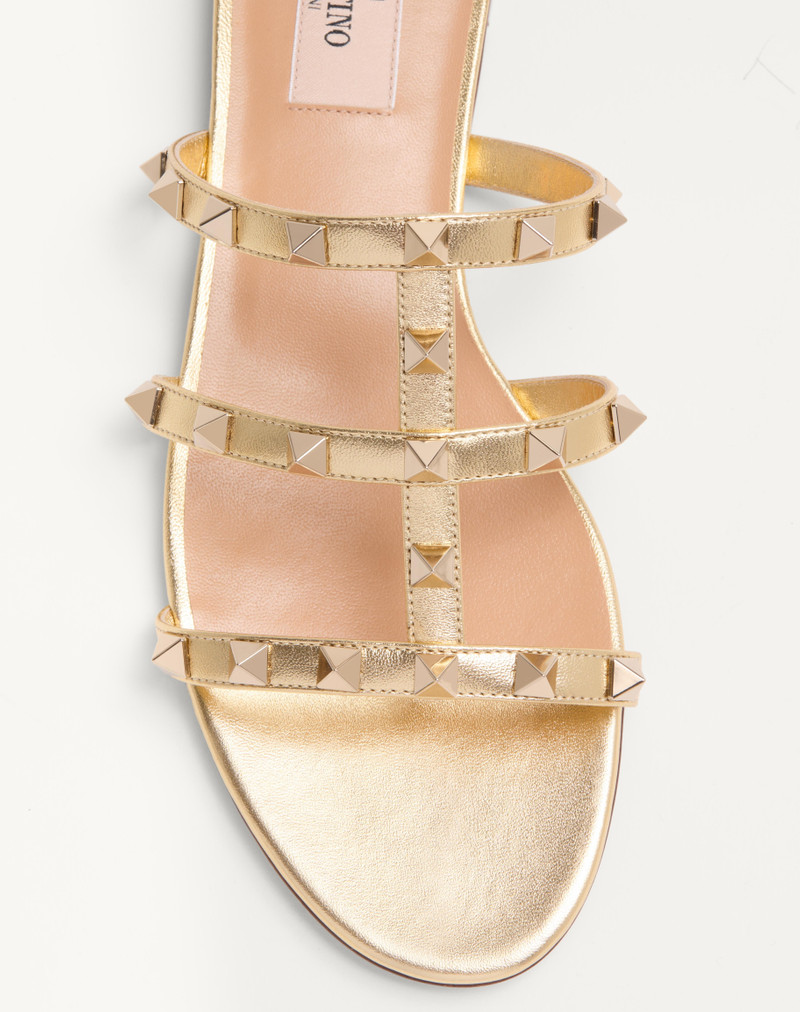 Valentino ROCKSTUD LAMINATED NAPPA SLIDE SANDAL outlook