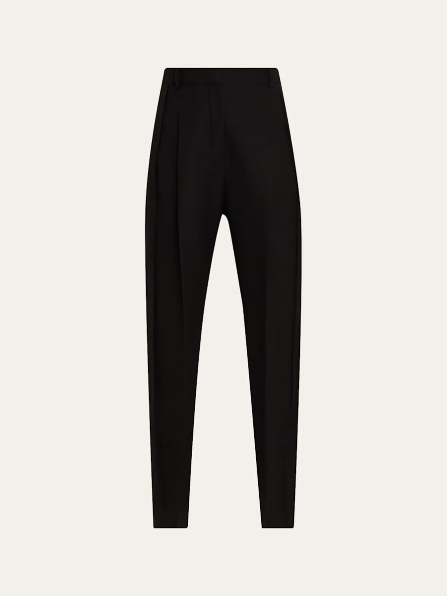 Virgin Wool Cigarette Trousers - 1