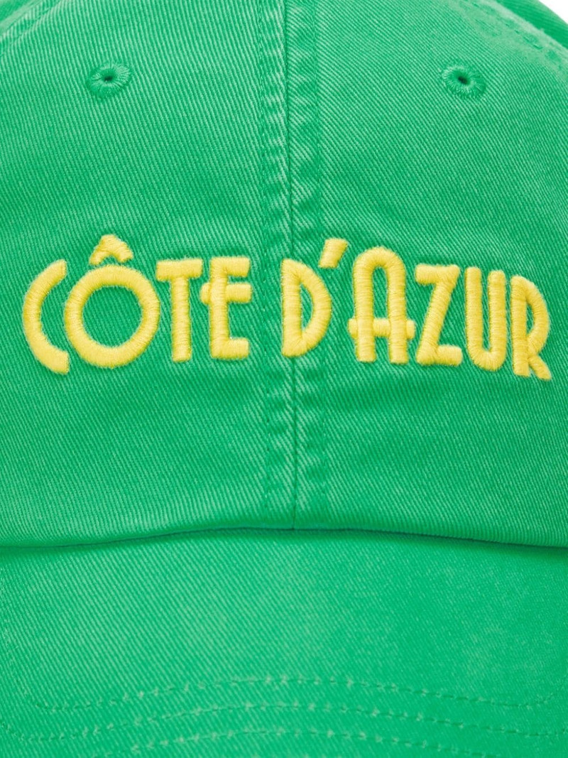 slogan-embroidered cotton baseball cap 3