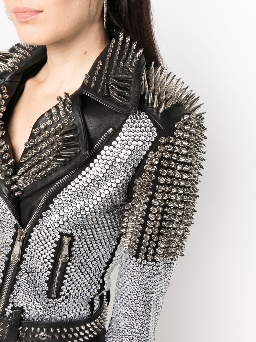 crystal studded jacket - 5