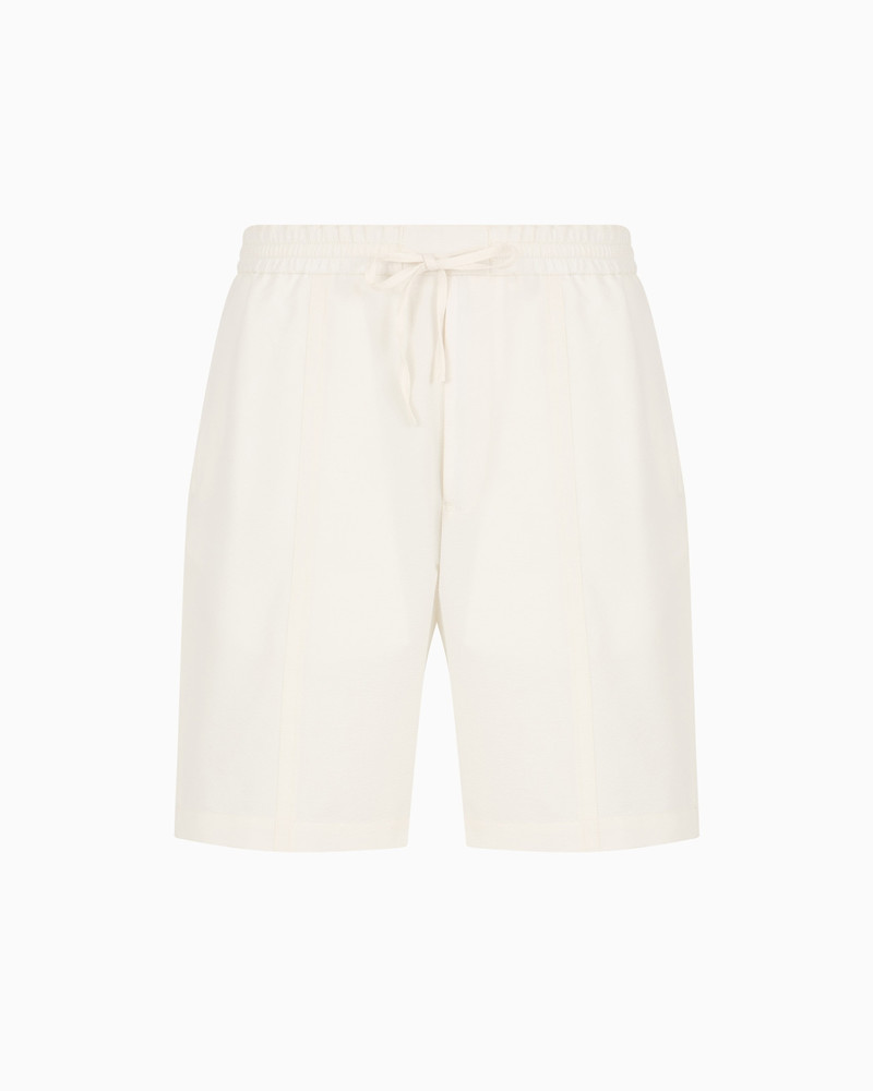 Ultra-light technical seersucker Bermuda shorts with drawstring 1
