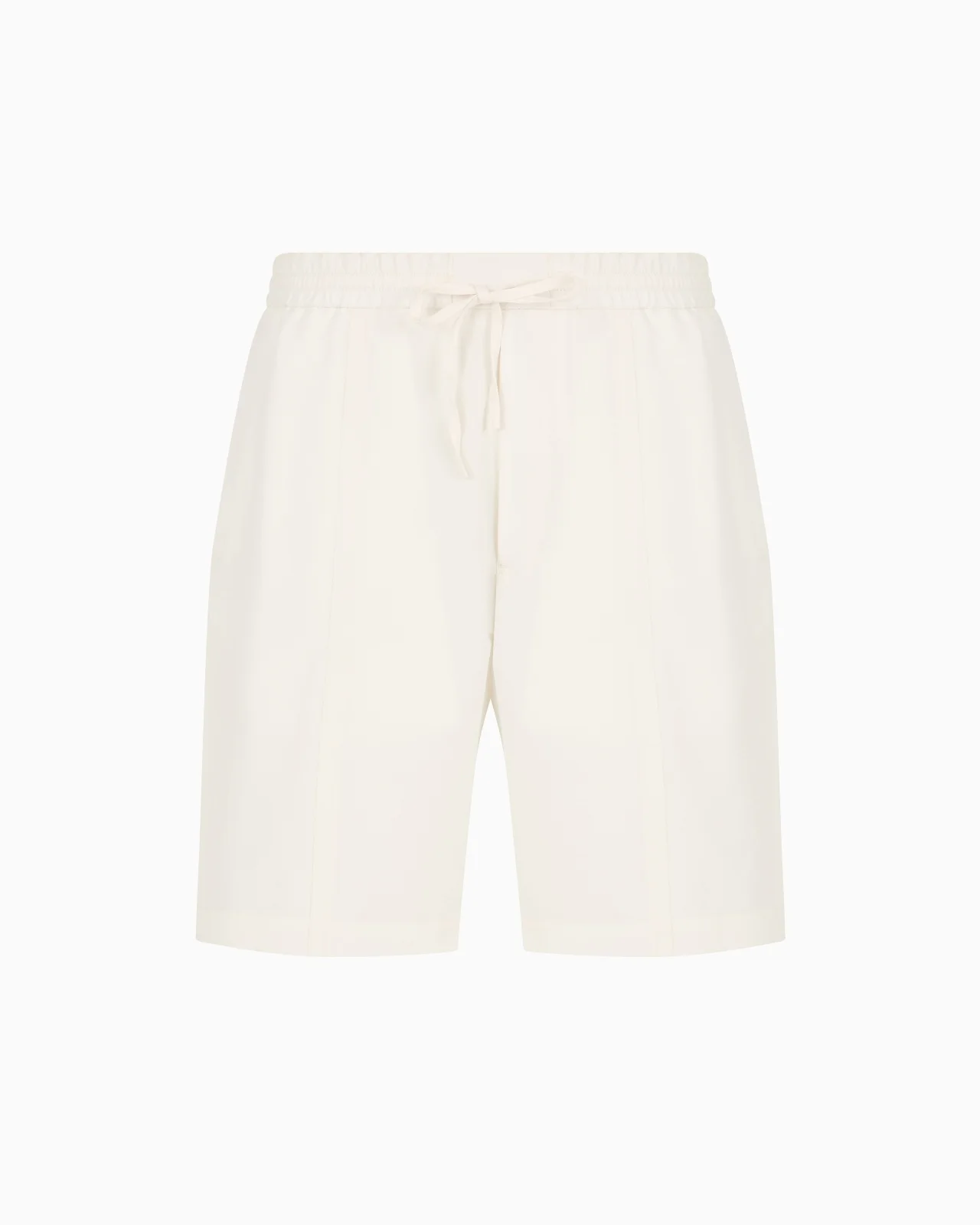 Ultra-light technical seersucker Bermuda shorts with drawstring - 1
