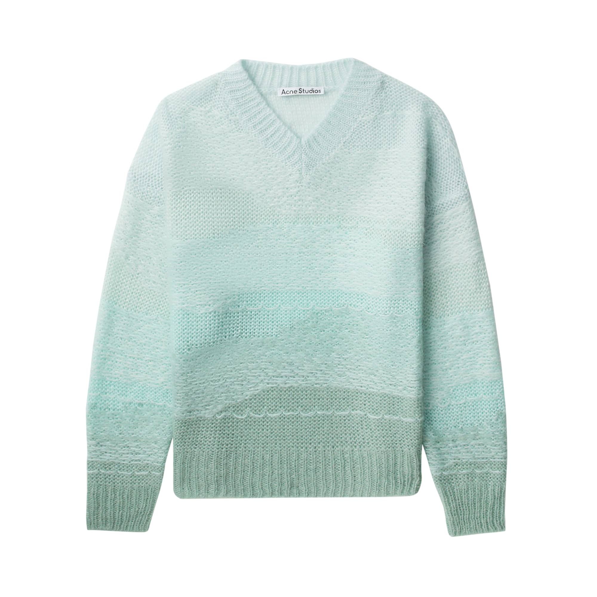 Acne Studios V Neck Knit Jumper 'Mint/Multicolor' - 1