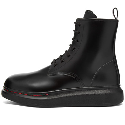 Alexander McQueen Alexander McQueen Leather Wedge Sole Lace Up Boot outlook