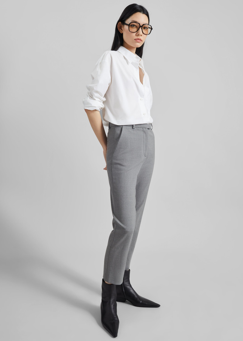 Loulou de Saison Carlo Straight Leg Pants - Grey 3
