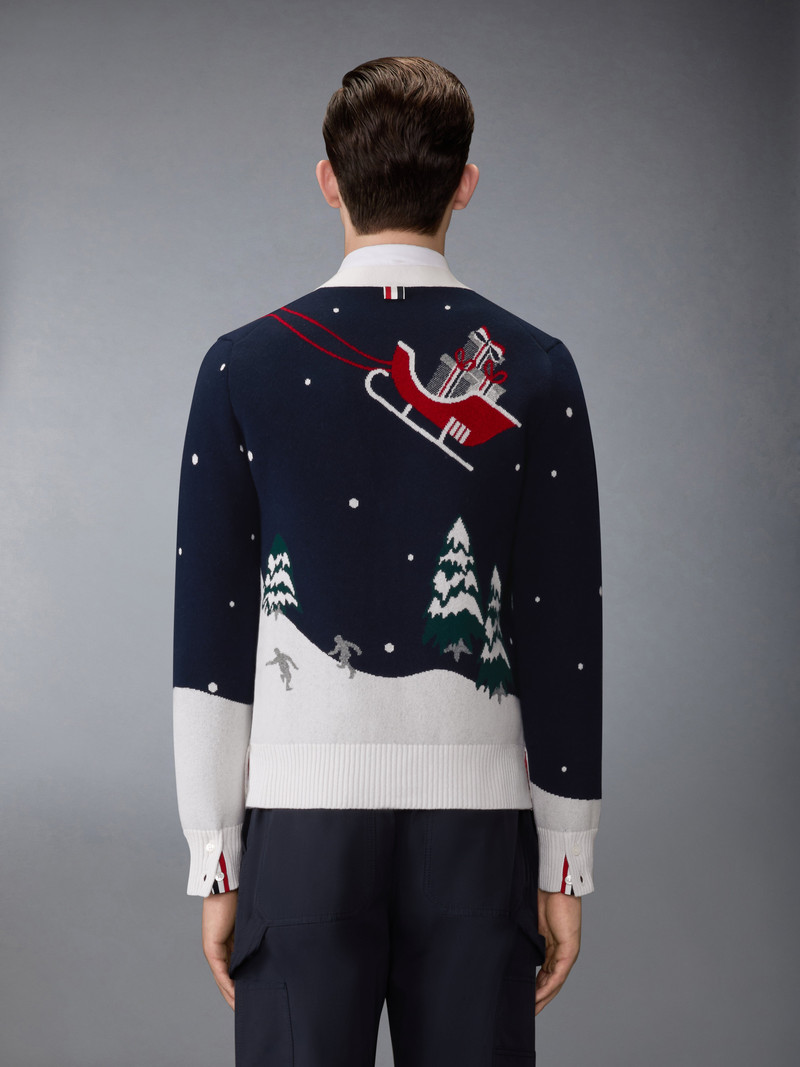CASHMERE HOLIDAY SCENIC RELAXED FIT CARDIGAN 3