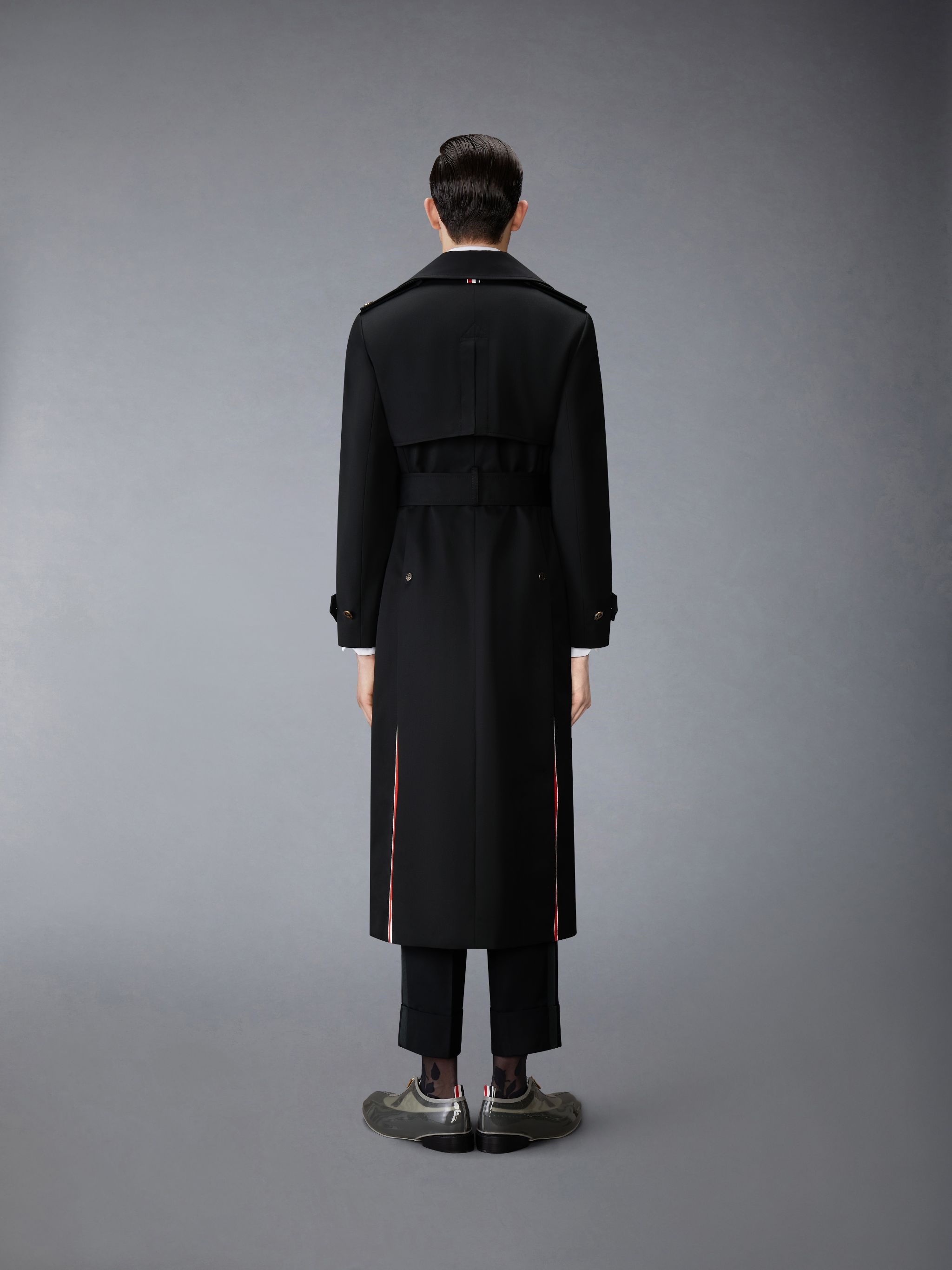 Waterproof Cotton Twill Elongated Trench Coat - 2