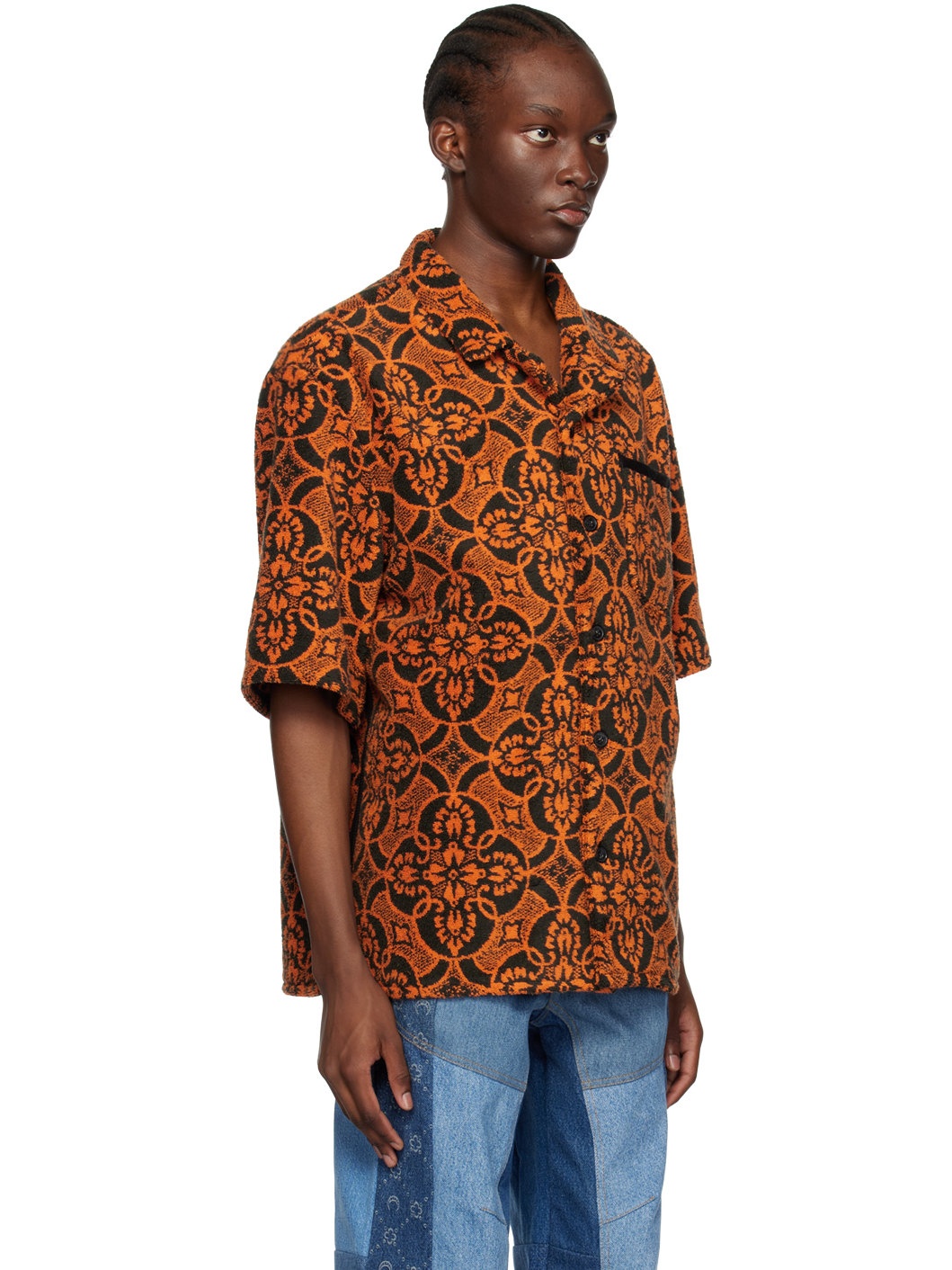 Orange & Black Towels Shirt - 2
