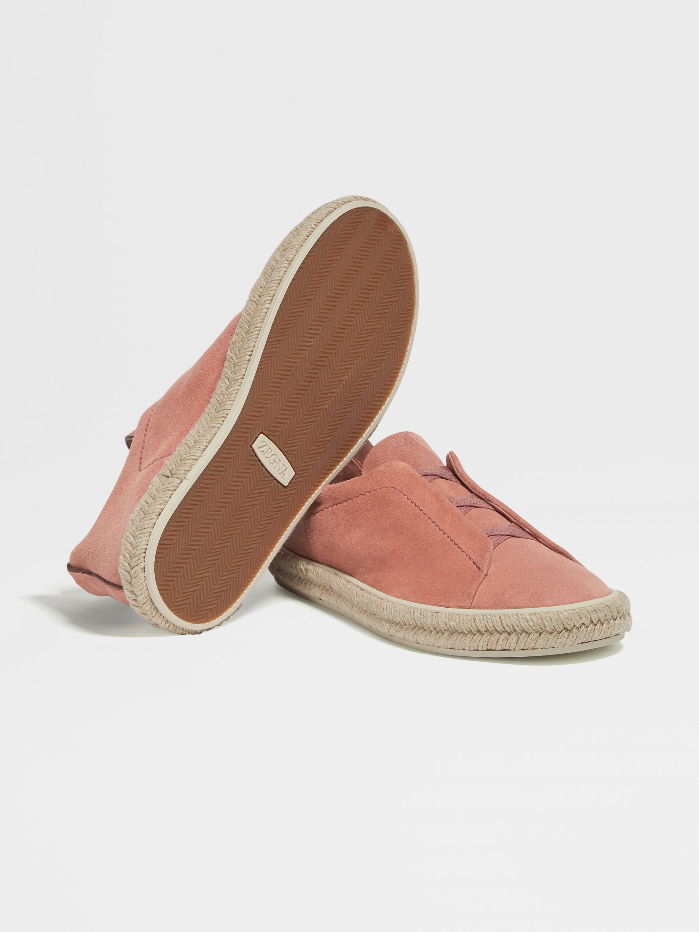 DUST PINK DEERSKIN TRIPLE STITCH™ ESPADRILLES - 5