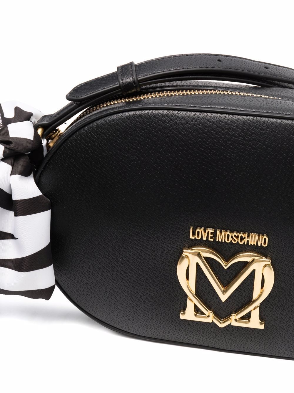scarf-detail logo crossbody bag - 4