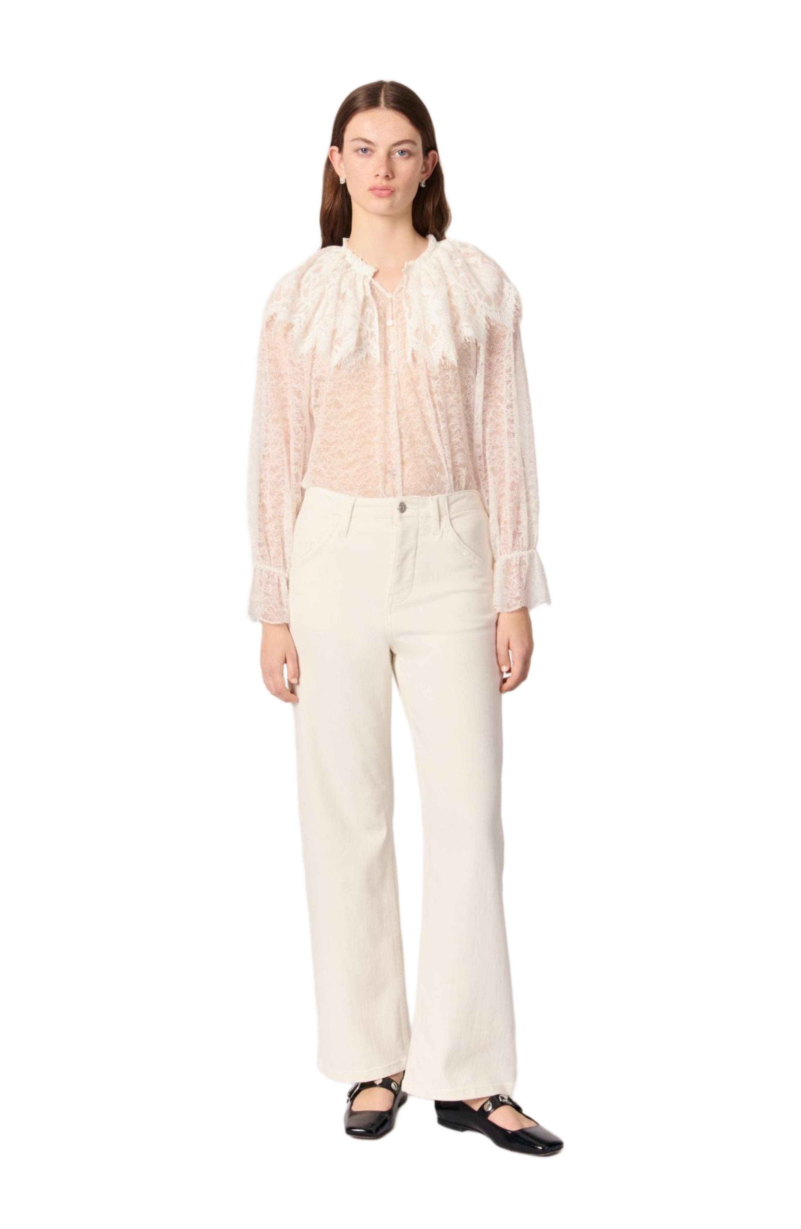 maje Carpenter cut jeans in White at Nordstrom - 1