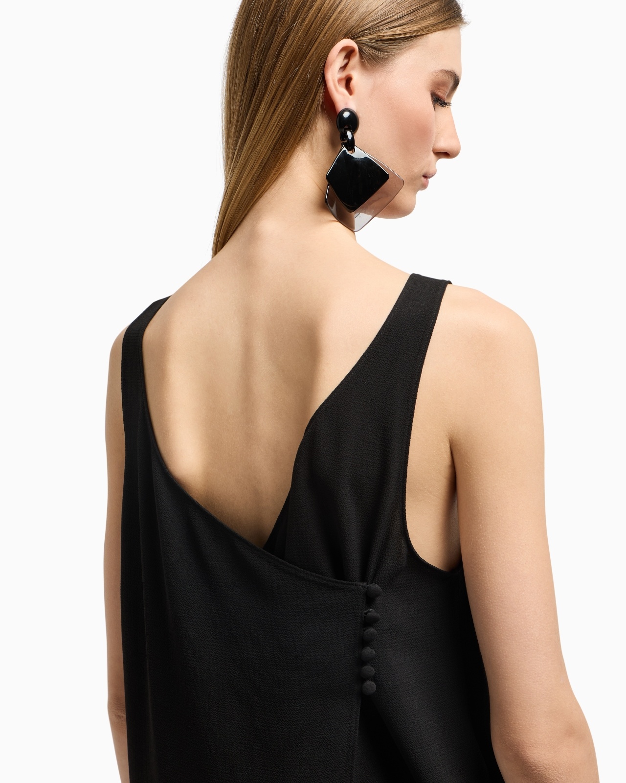 TOP WITH FLUID CRÊPE PANEL AT THE BACK - 5