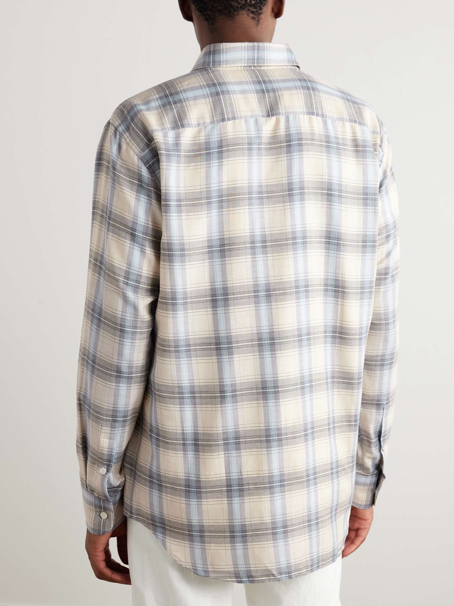 Checked Cotton and Cashmere-Blend Shirt - 3