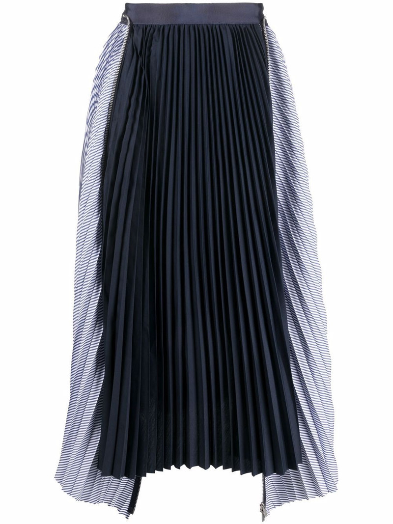 high-waisted panelled pleat skirt 1