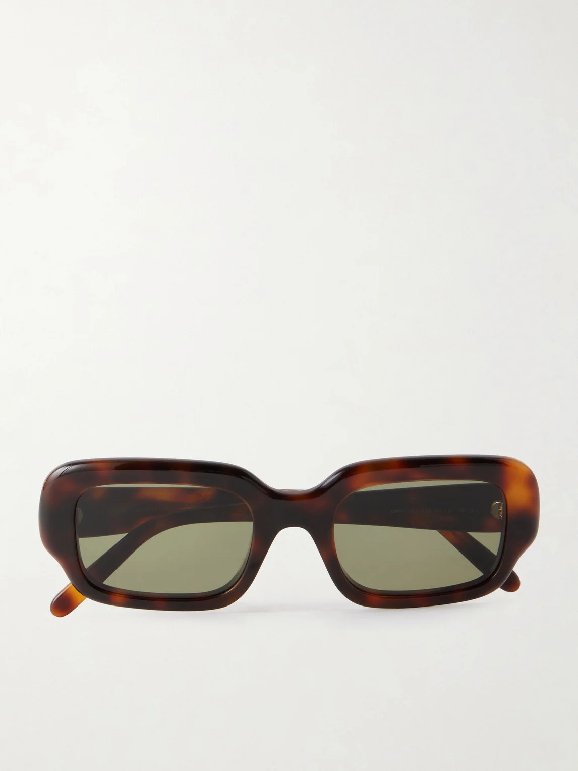 Slim Havana Rectangular Acetate Sunglasses - 1