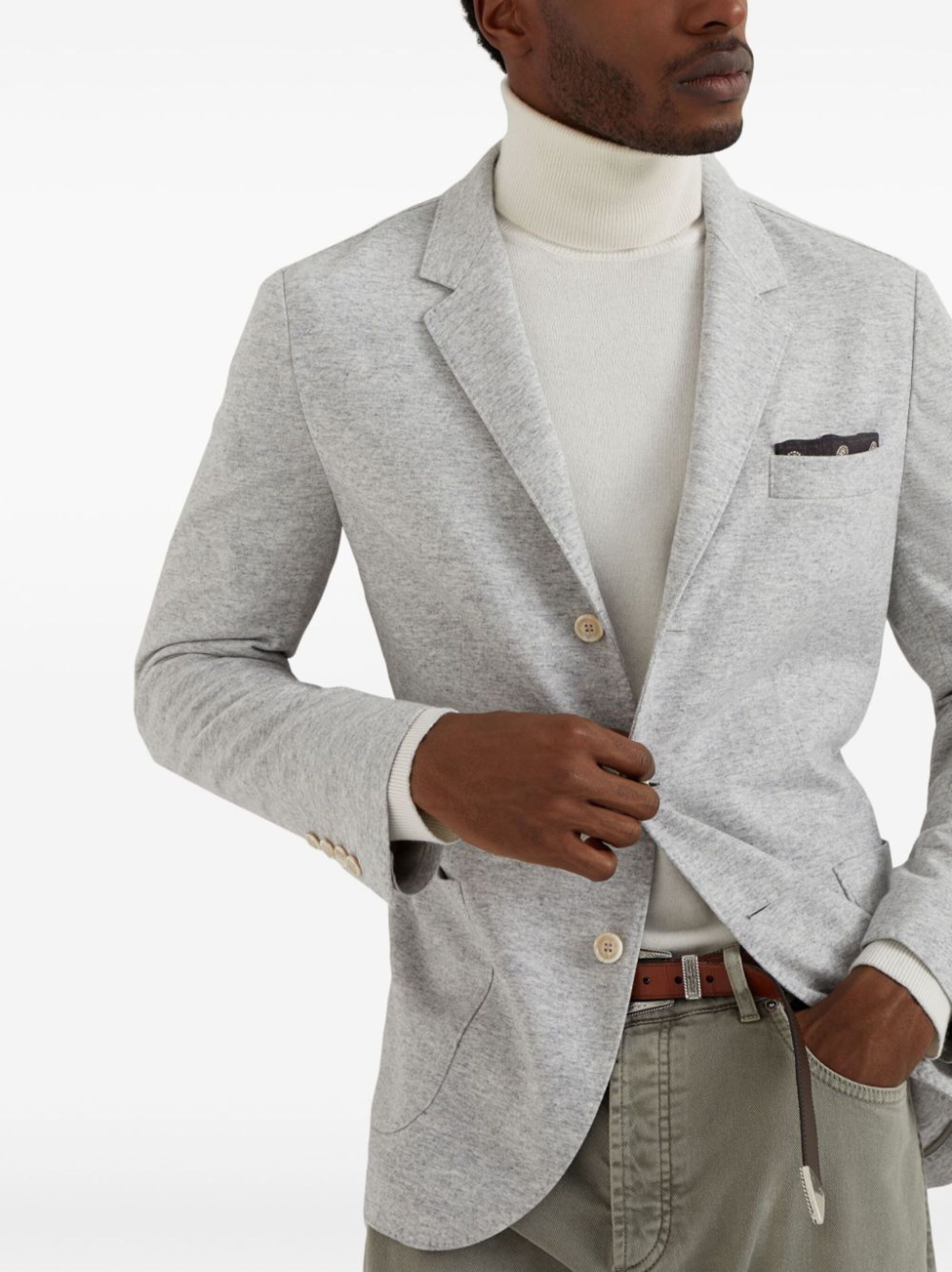 cashmere single-breasted blazer - 6