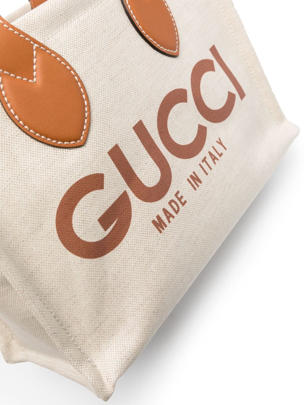 logo-print canvas mini tote bag - 4