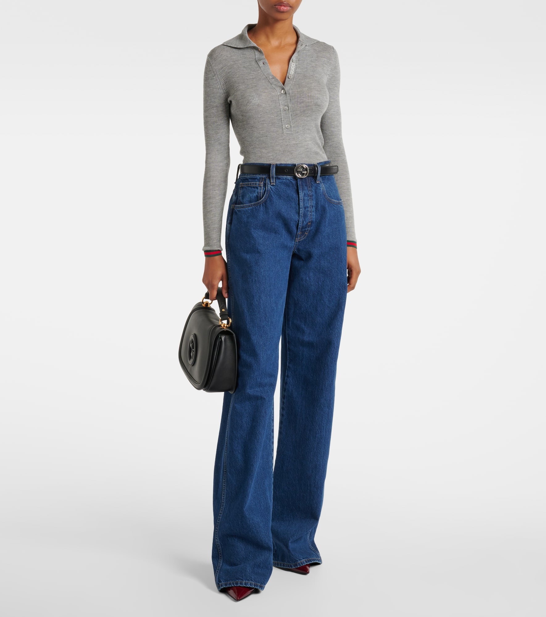 Cashmere and silk polo sweater - 2