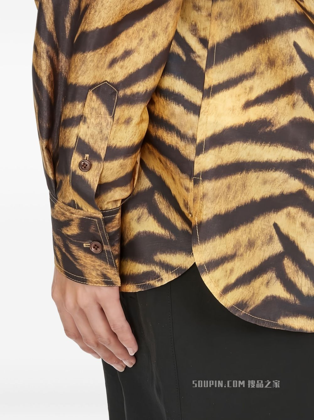 tiger-print long-sleeved shirt - 5