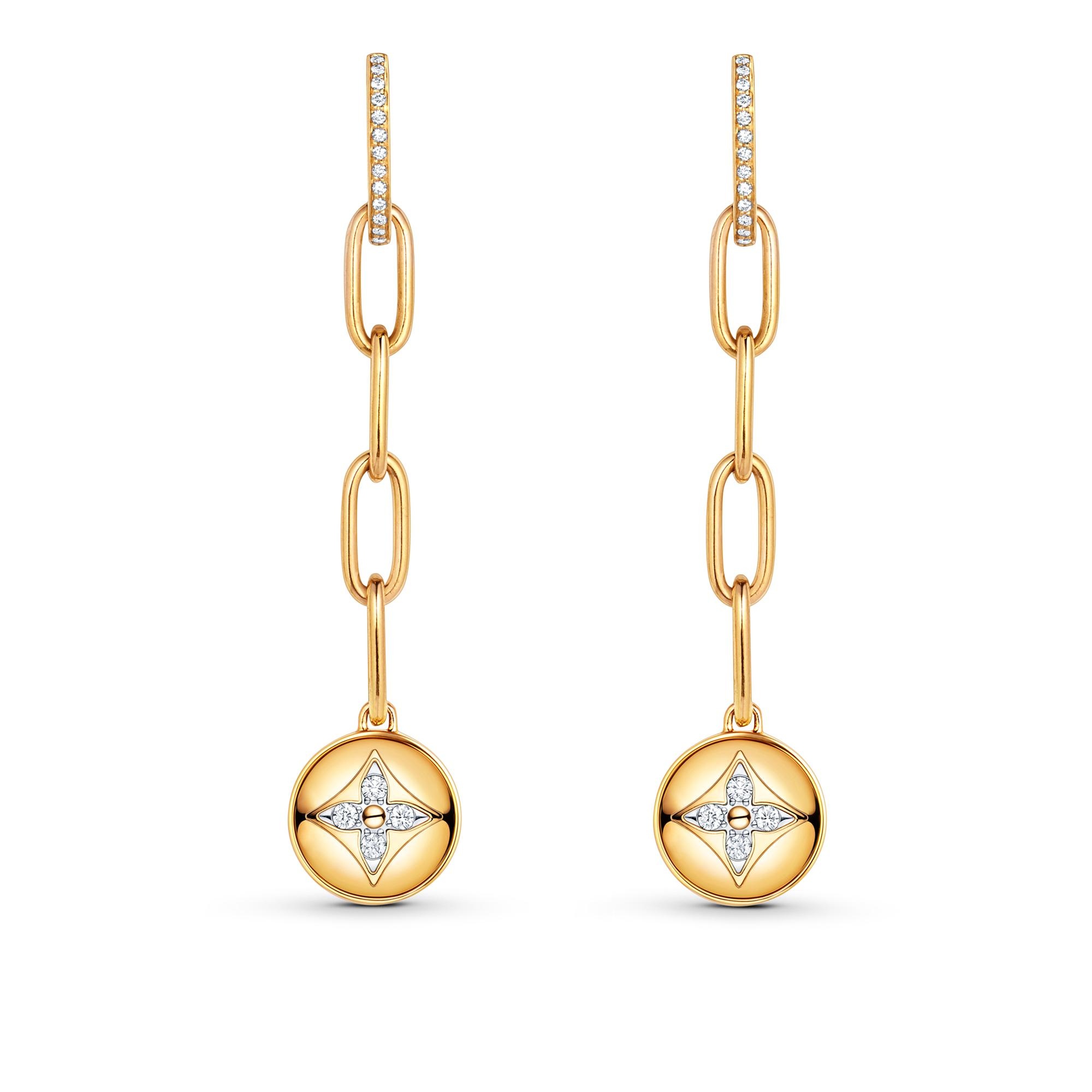 B Blossom Earrings, Yellow Gold, White Gold And Diamonds - 3