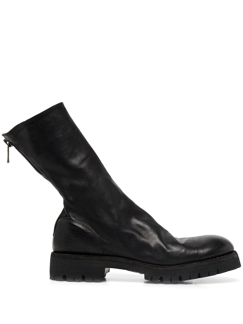 zip-fastening leather ankle boots - 1