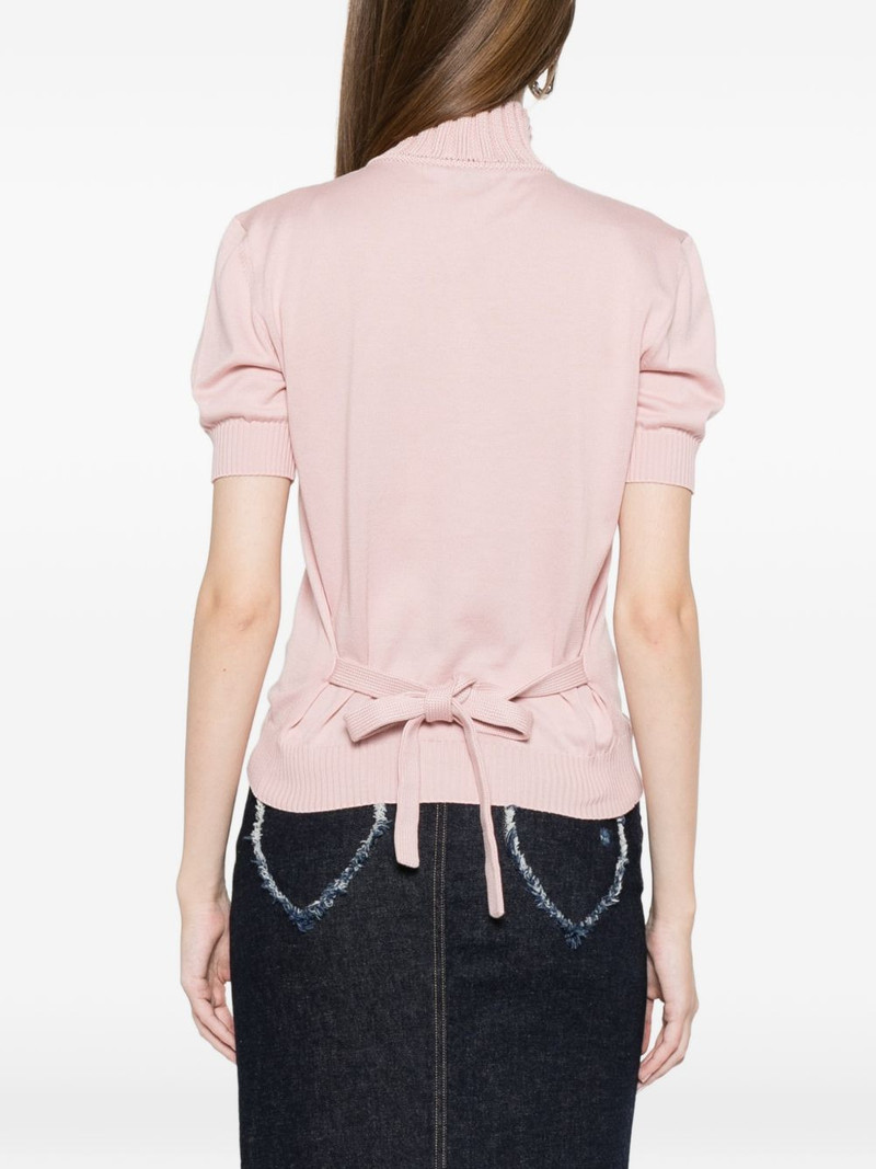 buttoned short-sleeve polo top 4