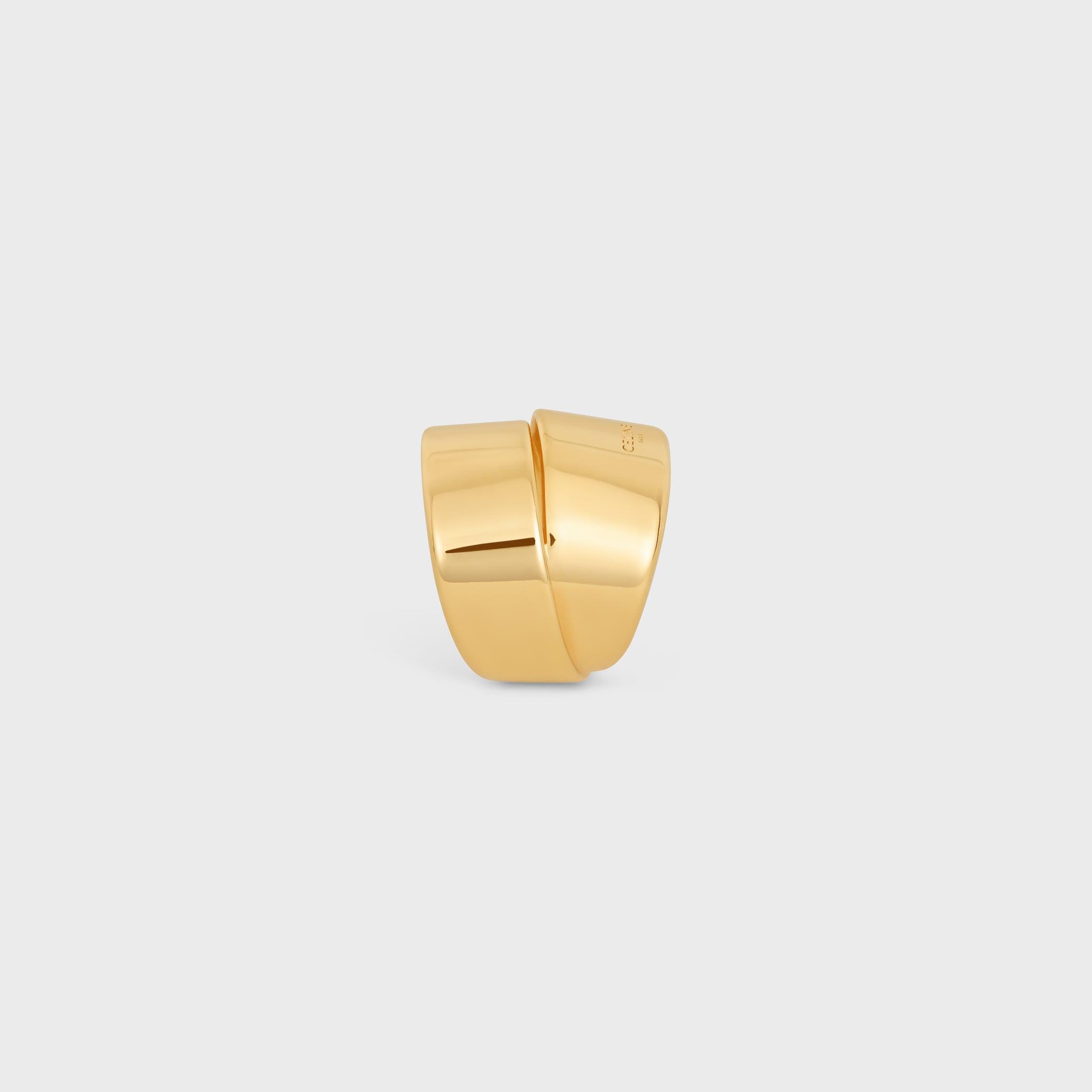 Formes Abstraites Ribbon Ring in Brass with Gold Finish - 3
