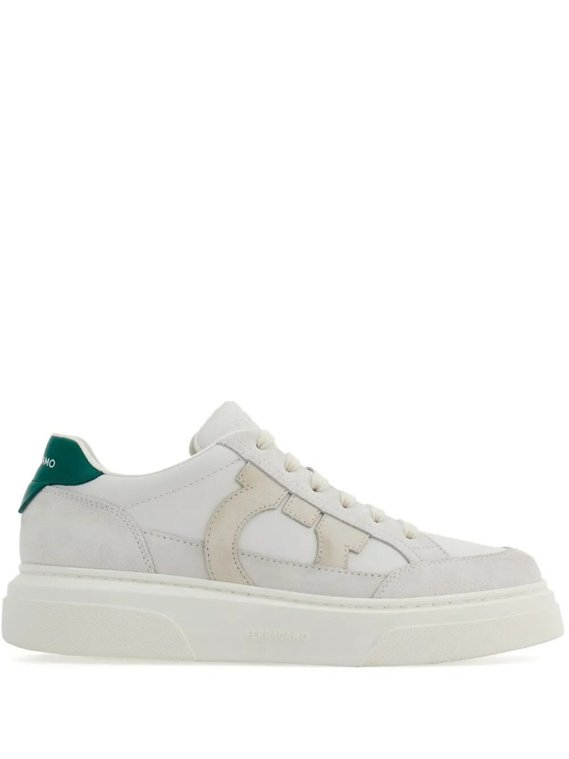 CASSINA SNEAKERS IN LEATHER WITH GANCINI PATCH 1