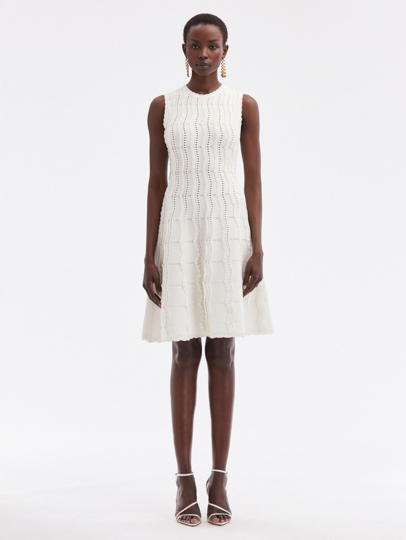 WAVE KNIT FIT & FLARE DRESS - 1