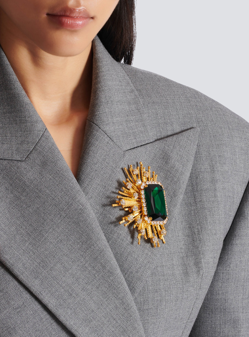 Gems rhinestone and crystal brooch 3