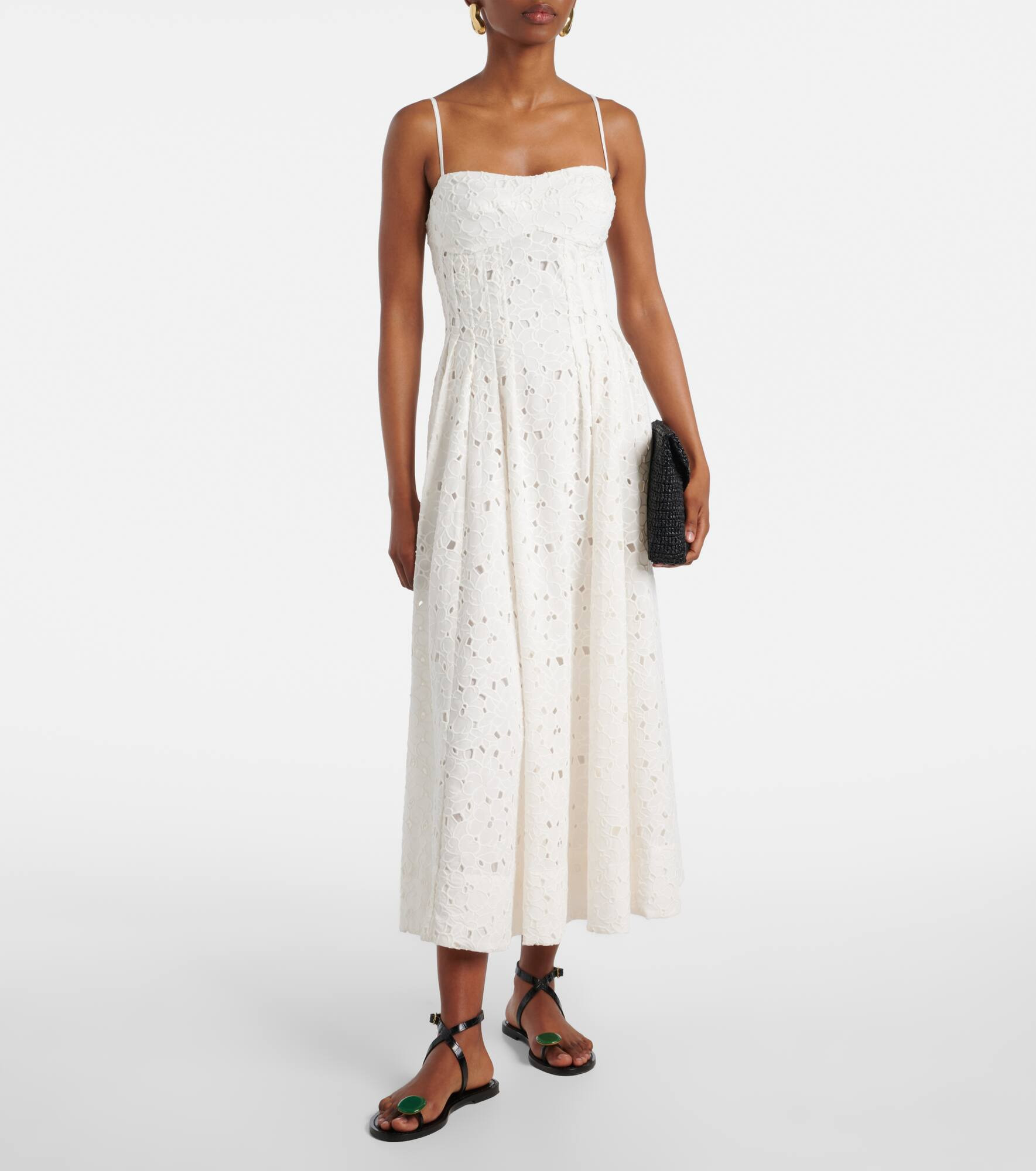 Kittiya broderie anglaise cotton midi dress - 2