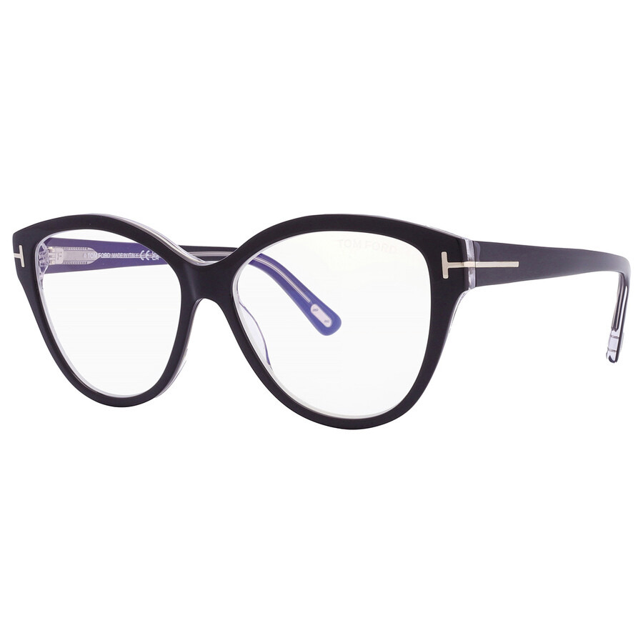 Tom Ford Blue Light Block Cat Eye Ladies Eyeglasses FT5954-B 003 54 - 3