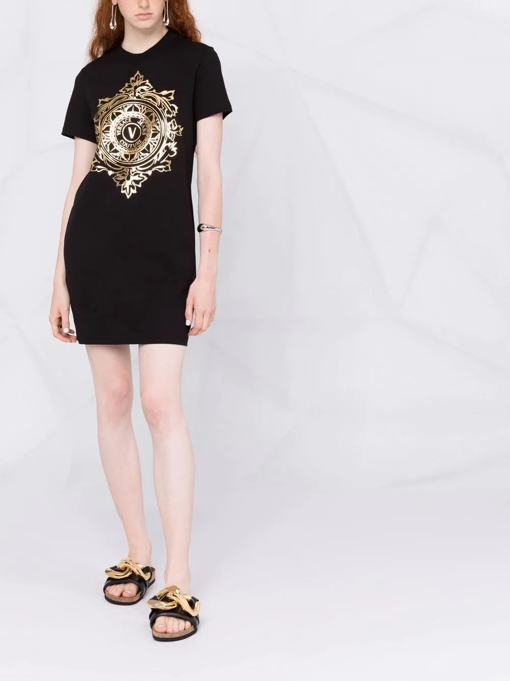 V-Emblem T-shirt dress - 2