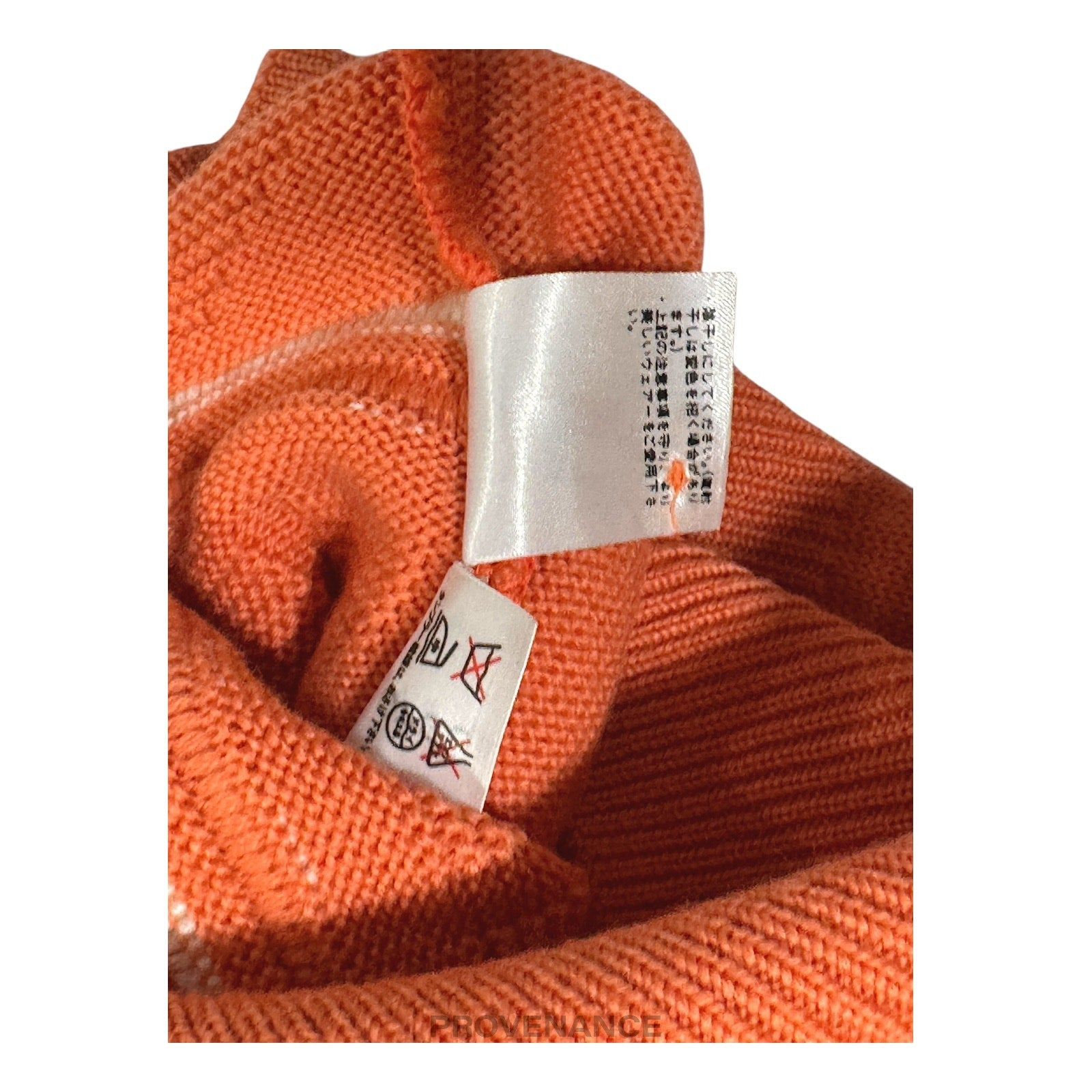 Balenciaga BB Logo Wool Sweater Vest - Orange/White L - 9