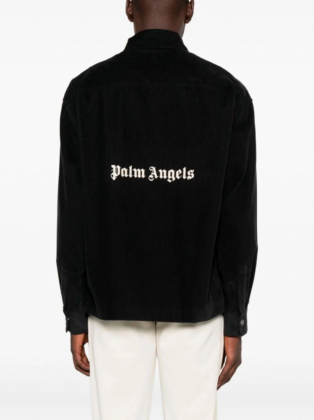 Palm Angels Men `Classic Logo` Cord Overshirt - 3