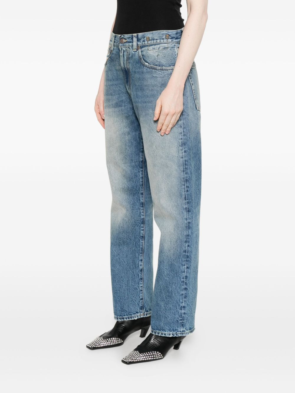 straight-leg cotton jeans - 3