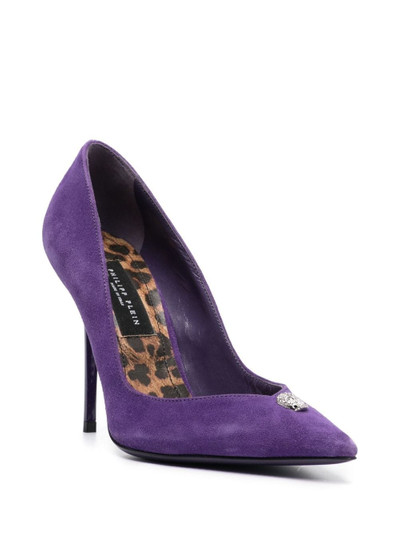 PHILIPP PLEIN 95mm Decollete suede heeled pumps outlook