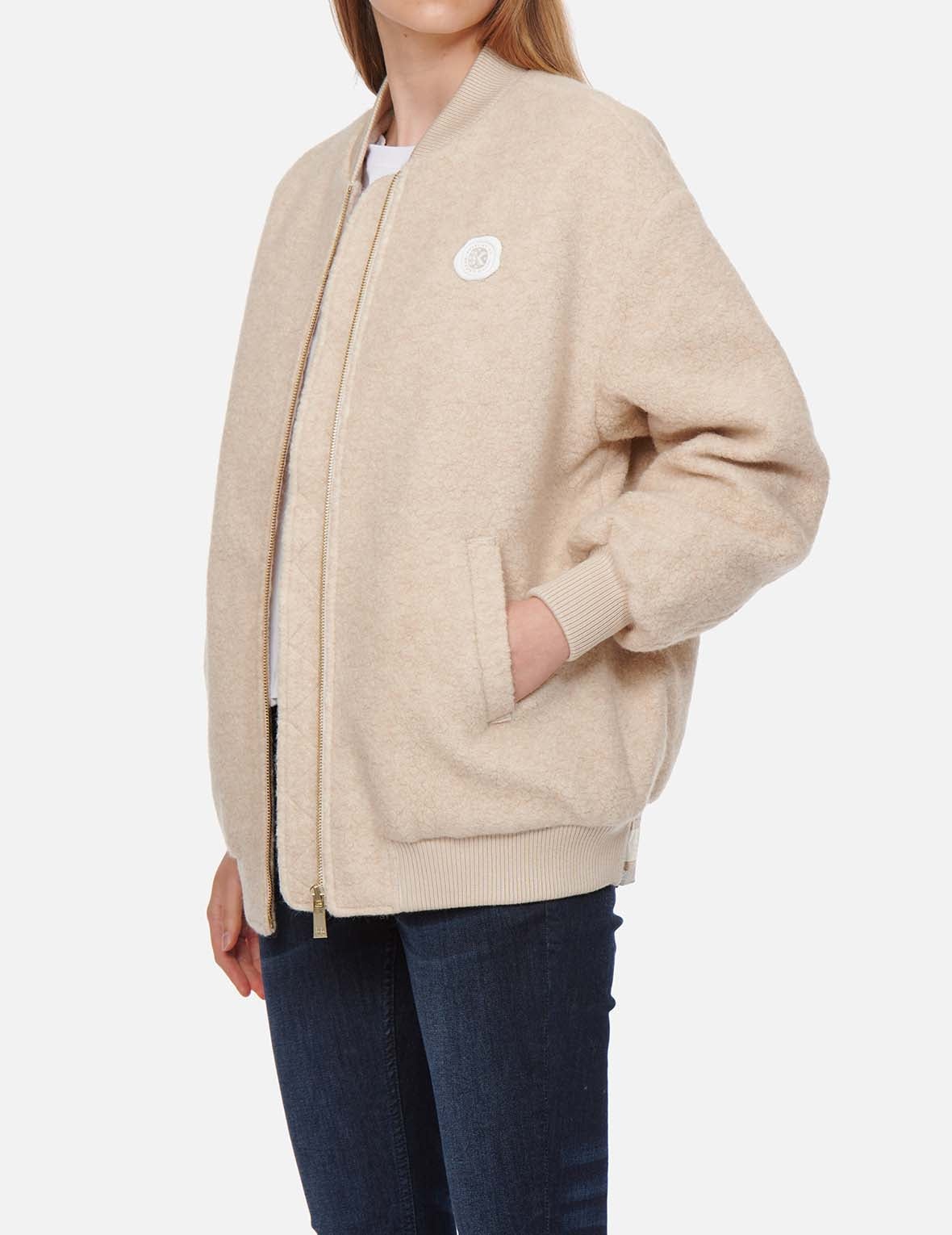 Fur Seagull Insert Padded Sherpa Bomber Jacket - 8