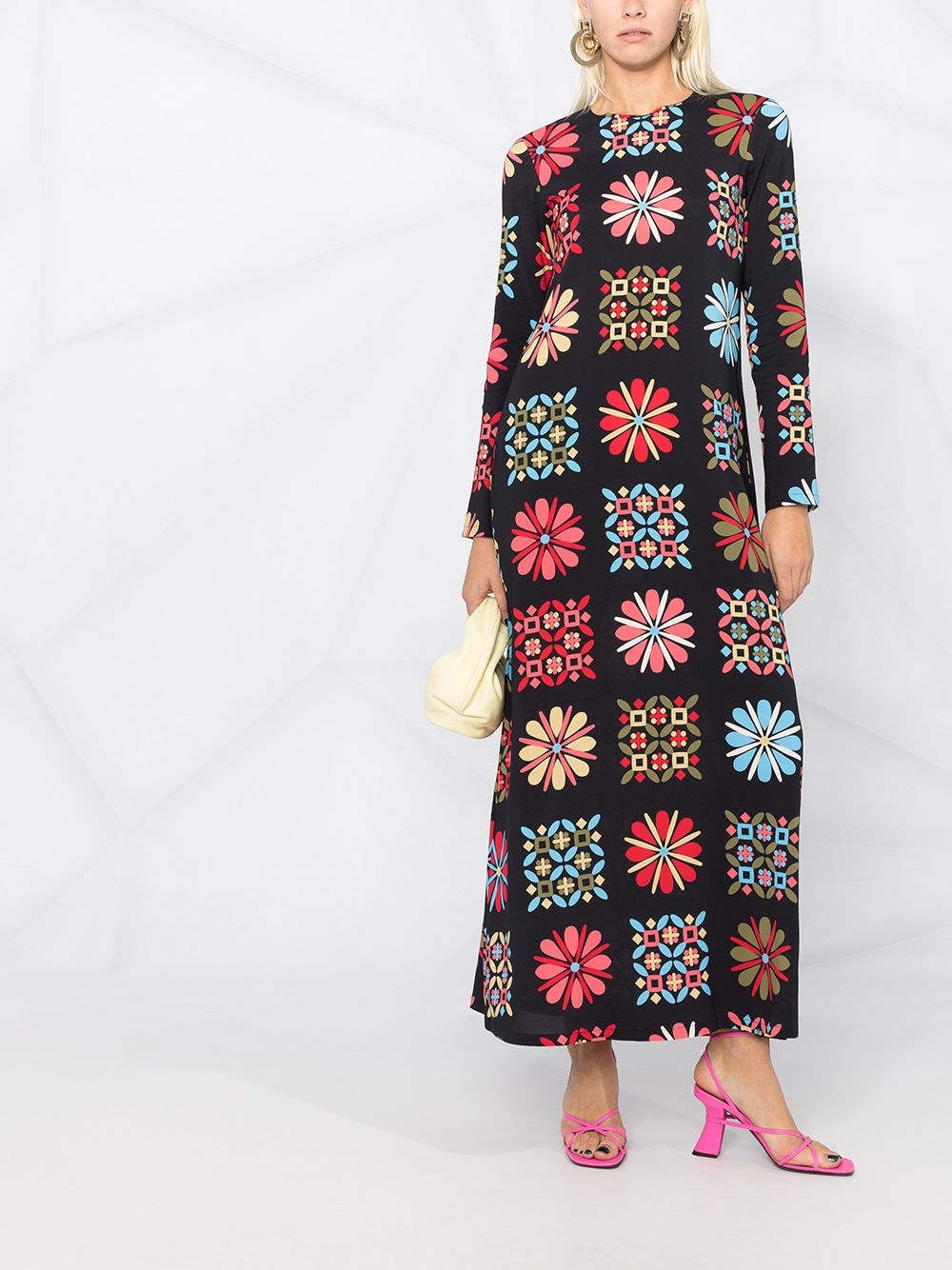 printed midi dress - 2