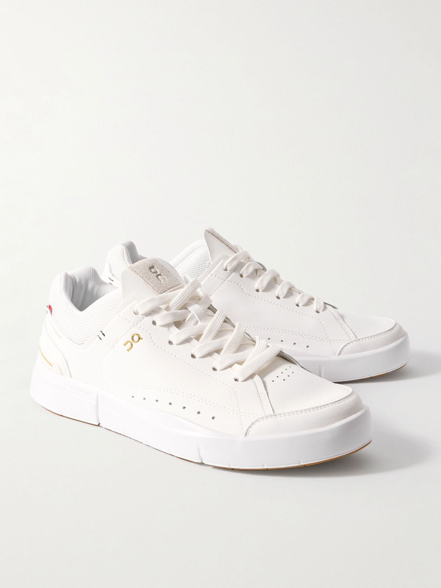 + Roger Federer The Roger Centre Court Vegan Leather and Mesh Tennis Sneakers White - 4