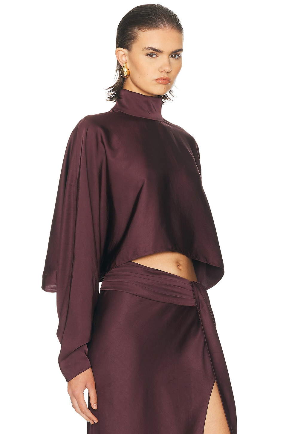 Lightweight Satin Caftan Top - 2