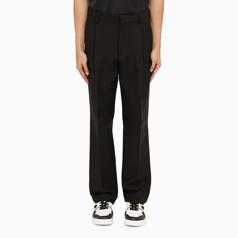 Black Crepe Couture regular pants - 1