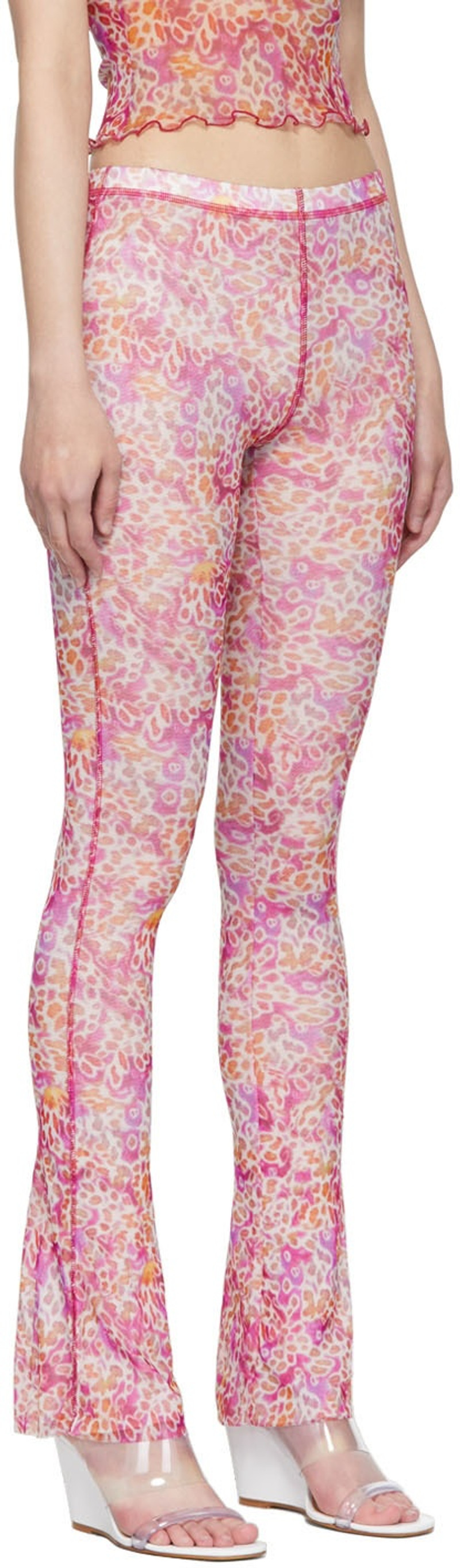 PRISCAVera Pink Nylon Lounge Pants outlook
