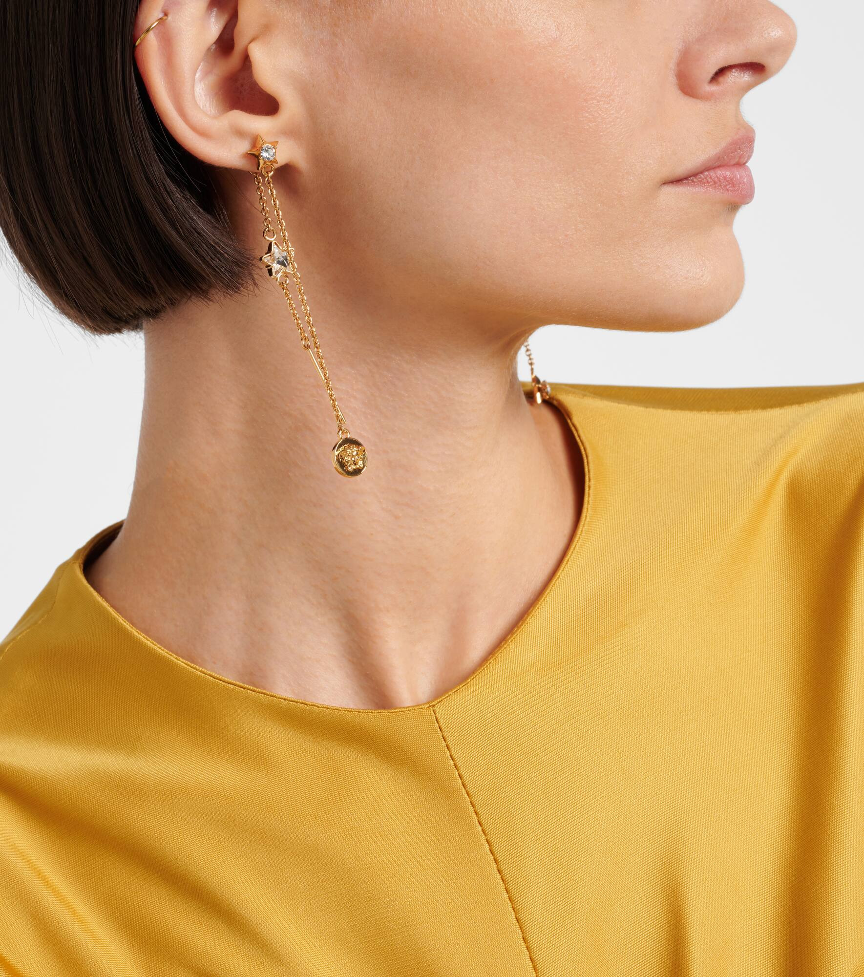 Medusa crystal-embellished drop earrings - 3