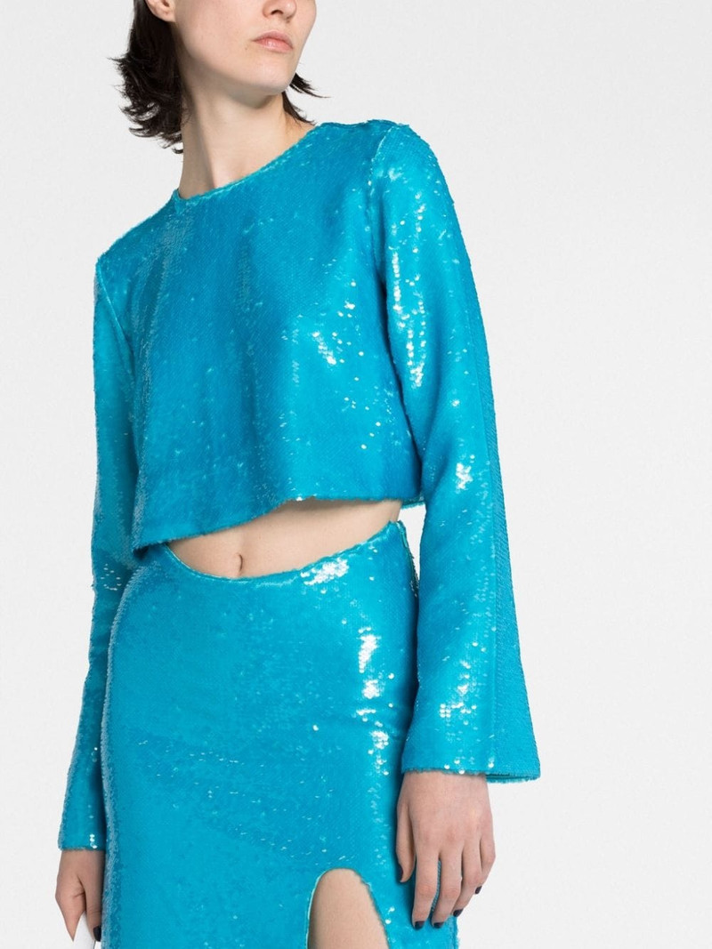 sequin-embellished crop top 5