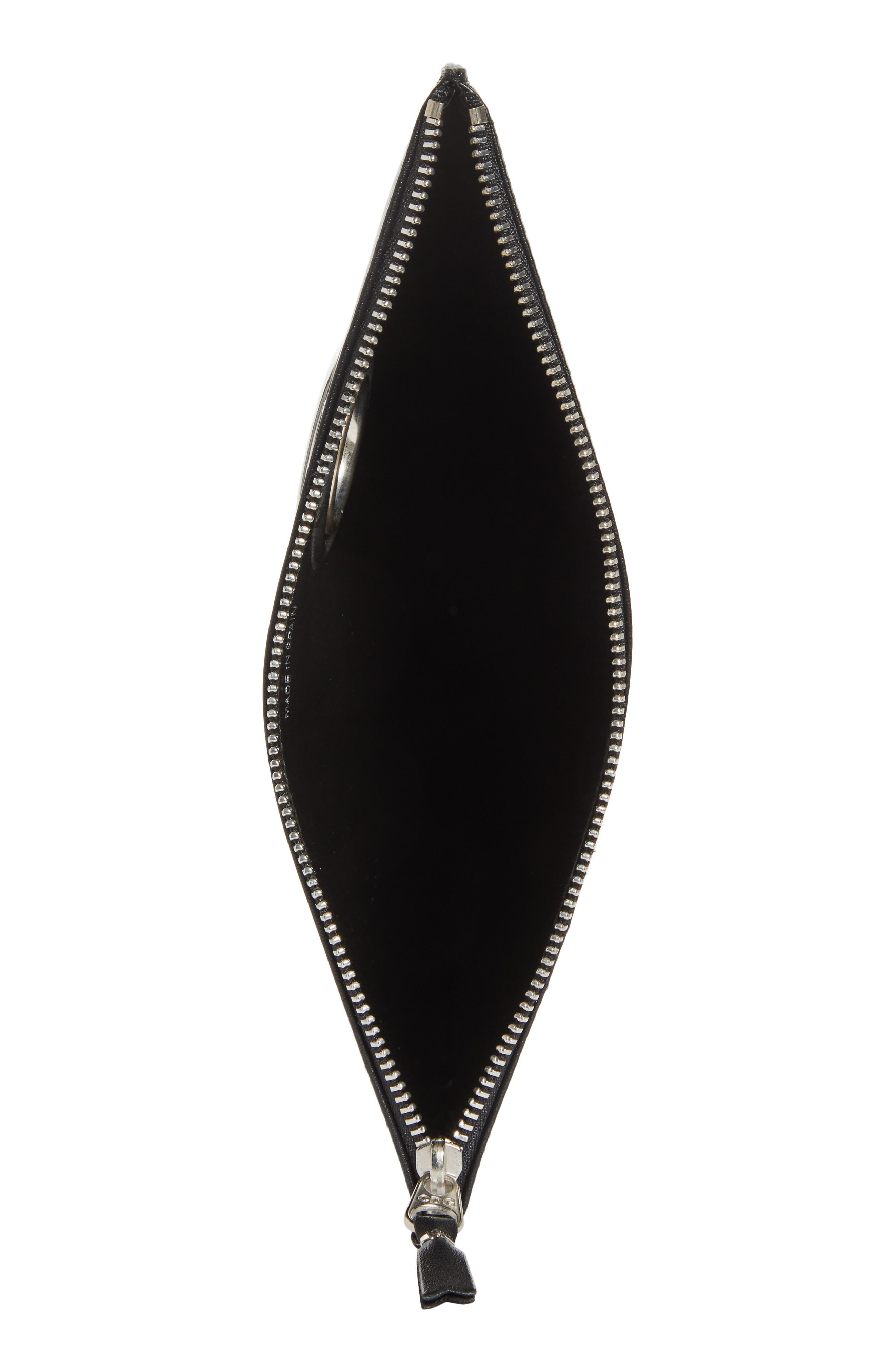 Comme des Garçons Wallets Large Eyelet Leather Zip Pouch in Black at Nordstrom - 2