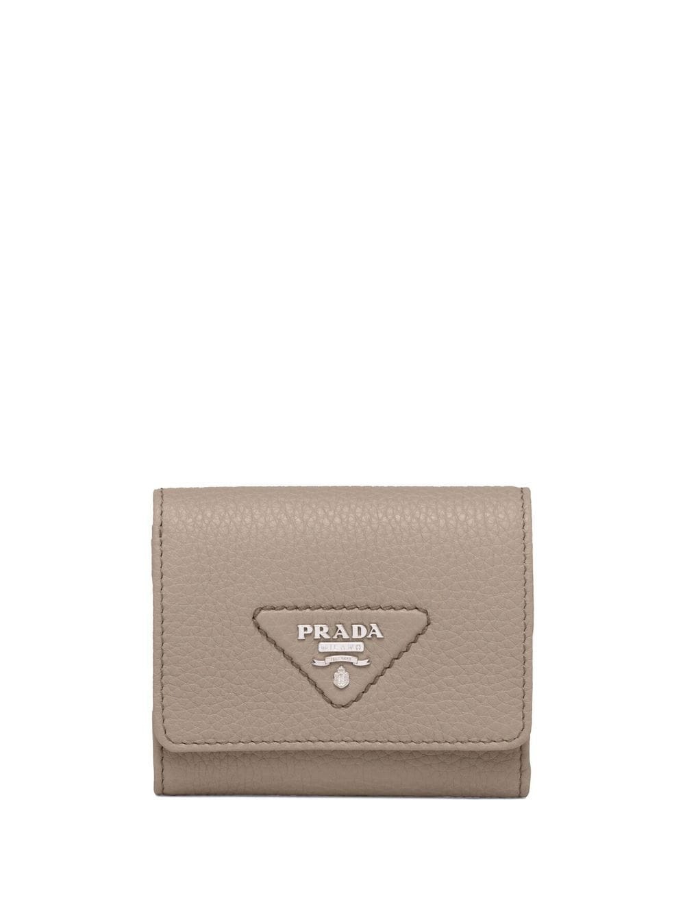 logo-lettering leather wallet - 1