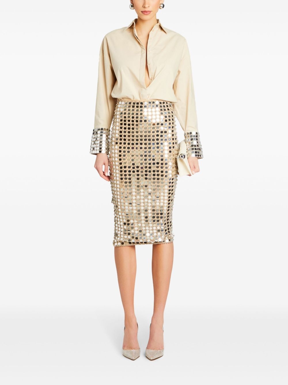 Ozella disc-embellished shirt - 2