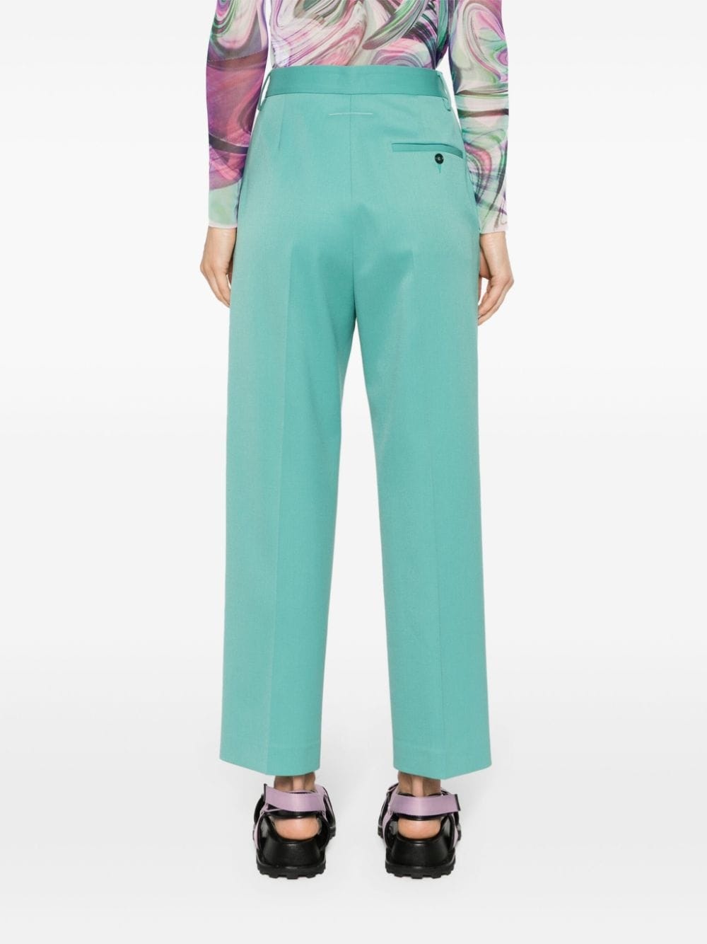 single-stitch tapered trousers - 4