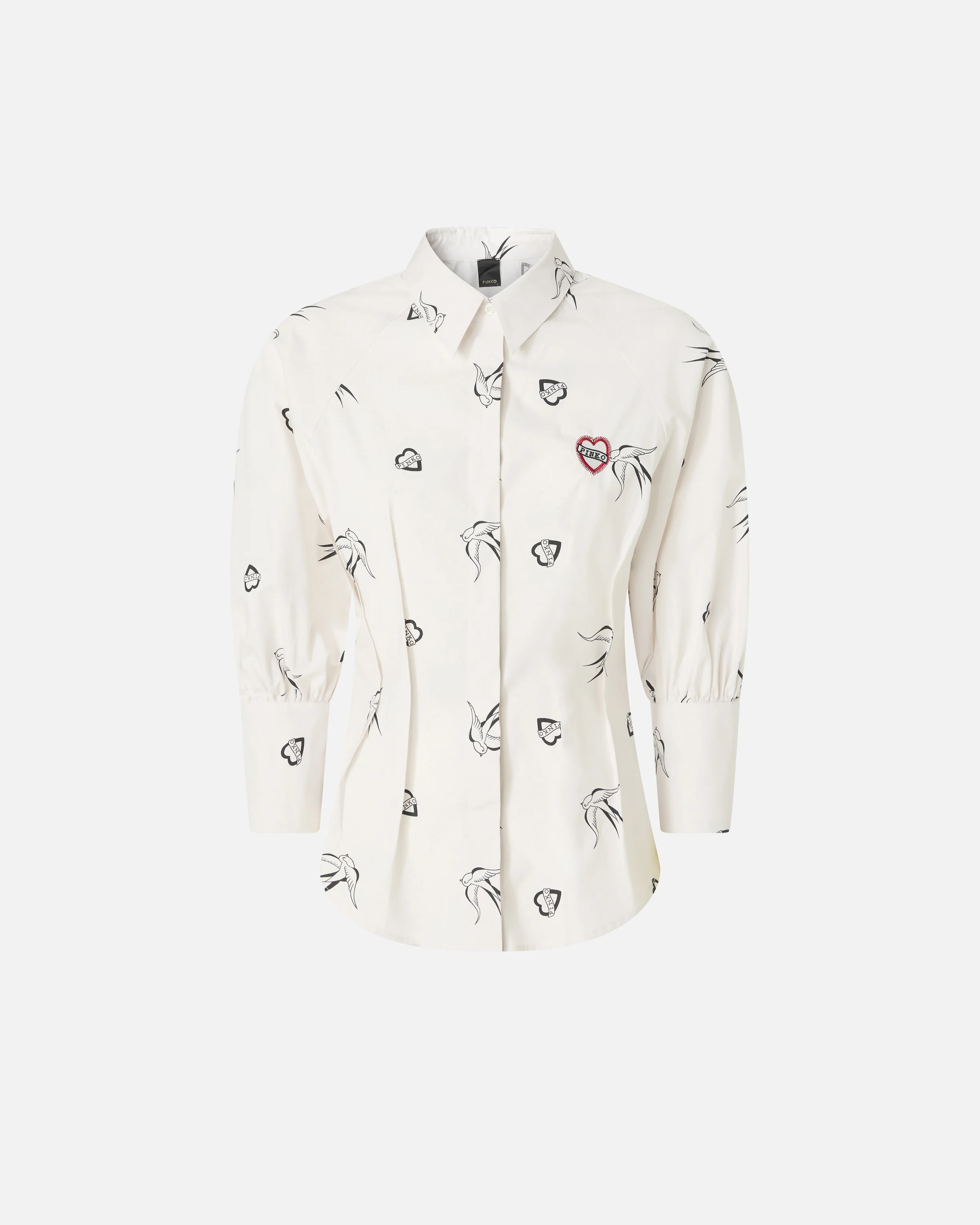 POPLIN SHIRT WITH ALL-OVER PRINT - 1